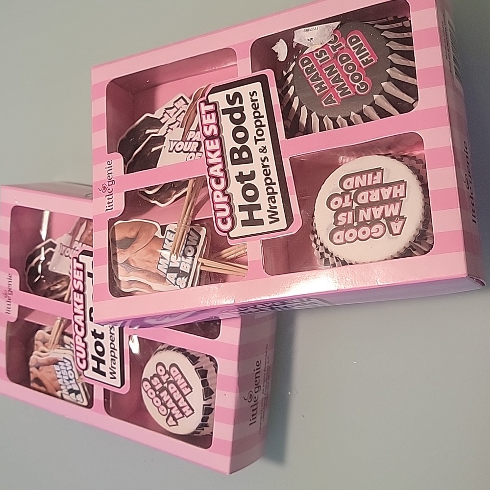 Cupcake wraps.  Hot Bods.  Wrappers & Toppers - Bachelorette/Bridal Show…